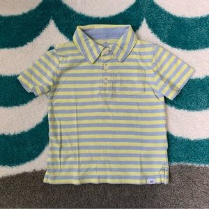 BabyGap Striped Slub Polo (Yellow/Blue) Size 2T.
